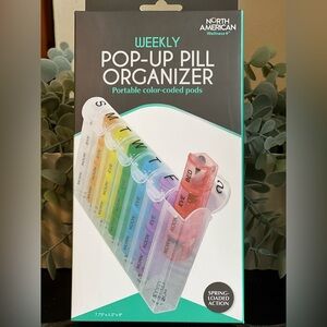 North American Wellness Weekly Pop-Up Pill Organizer - Multi-Color